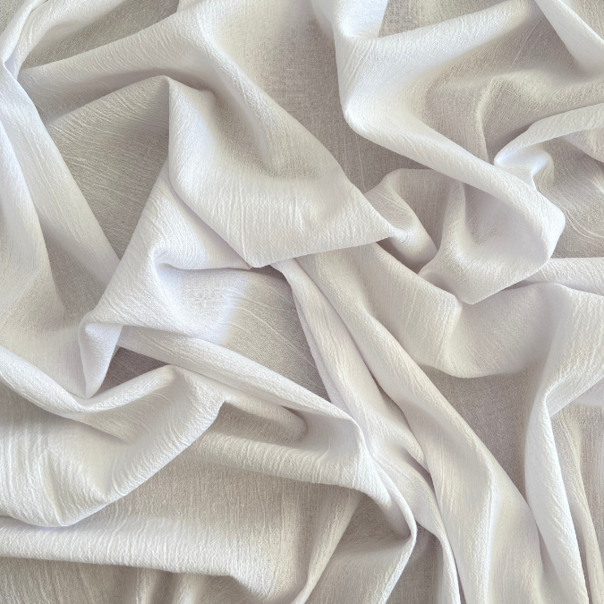 White Chiffon Fabric by the Yard Sheer Fabric Light Weight White