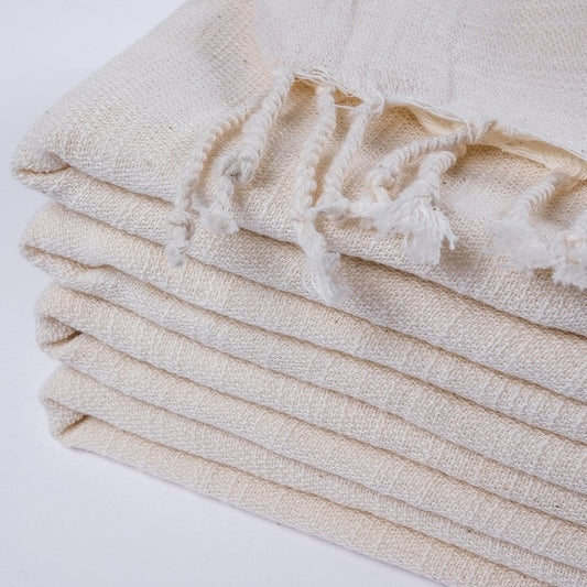 T4. Cotton Scarf Ecru