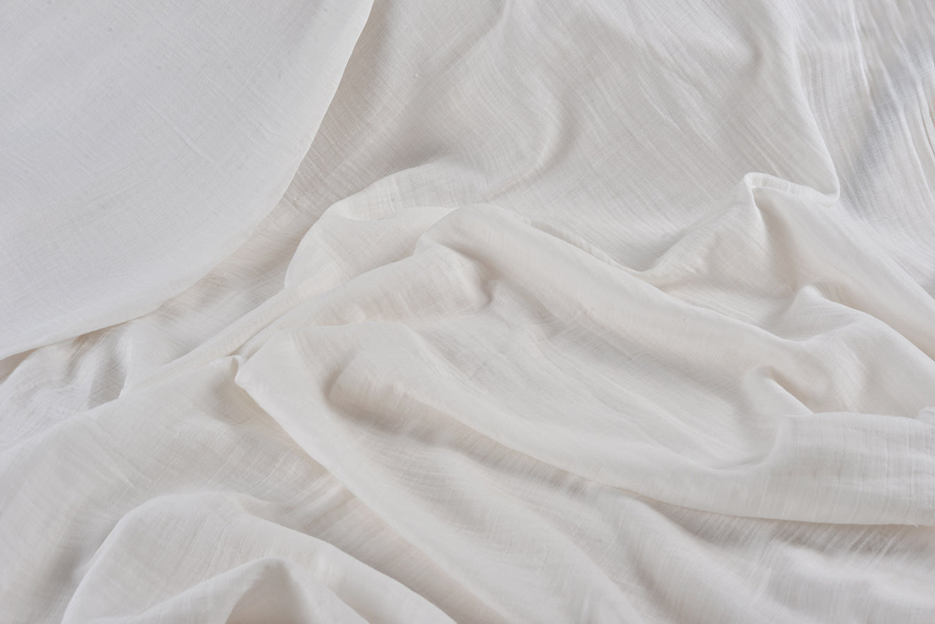 No.7 Mousseline Blanche | Tissu en mousseline double gaze