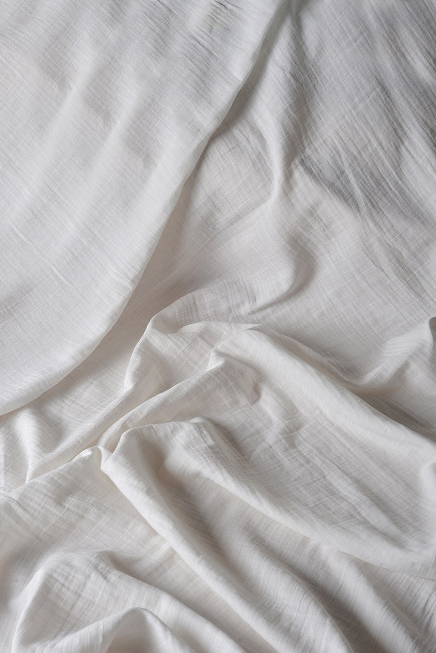 No.7 Mousseline Blanche | Tissu en mousseline double gaze