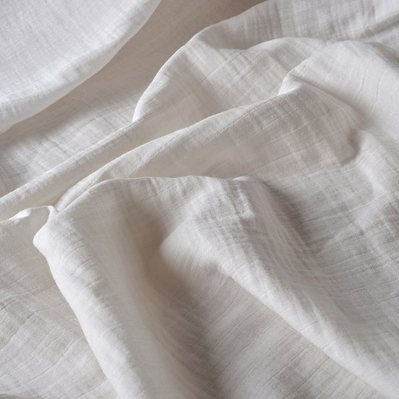 Double layered gauze muslin fabric,100% cotton muslin fabric for