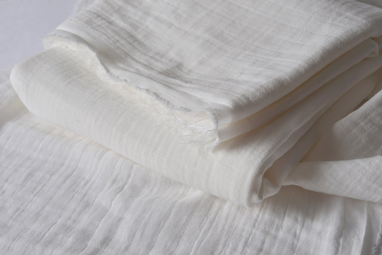 No.7 Mousseline Blanche | Tissu en mousseline double gaze