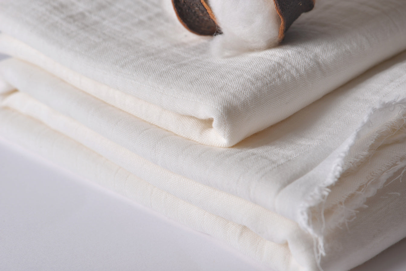 No.7 Mousseline Blanche | Tissu en mousseline double gaze