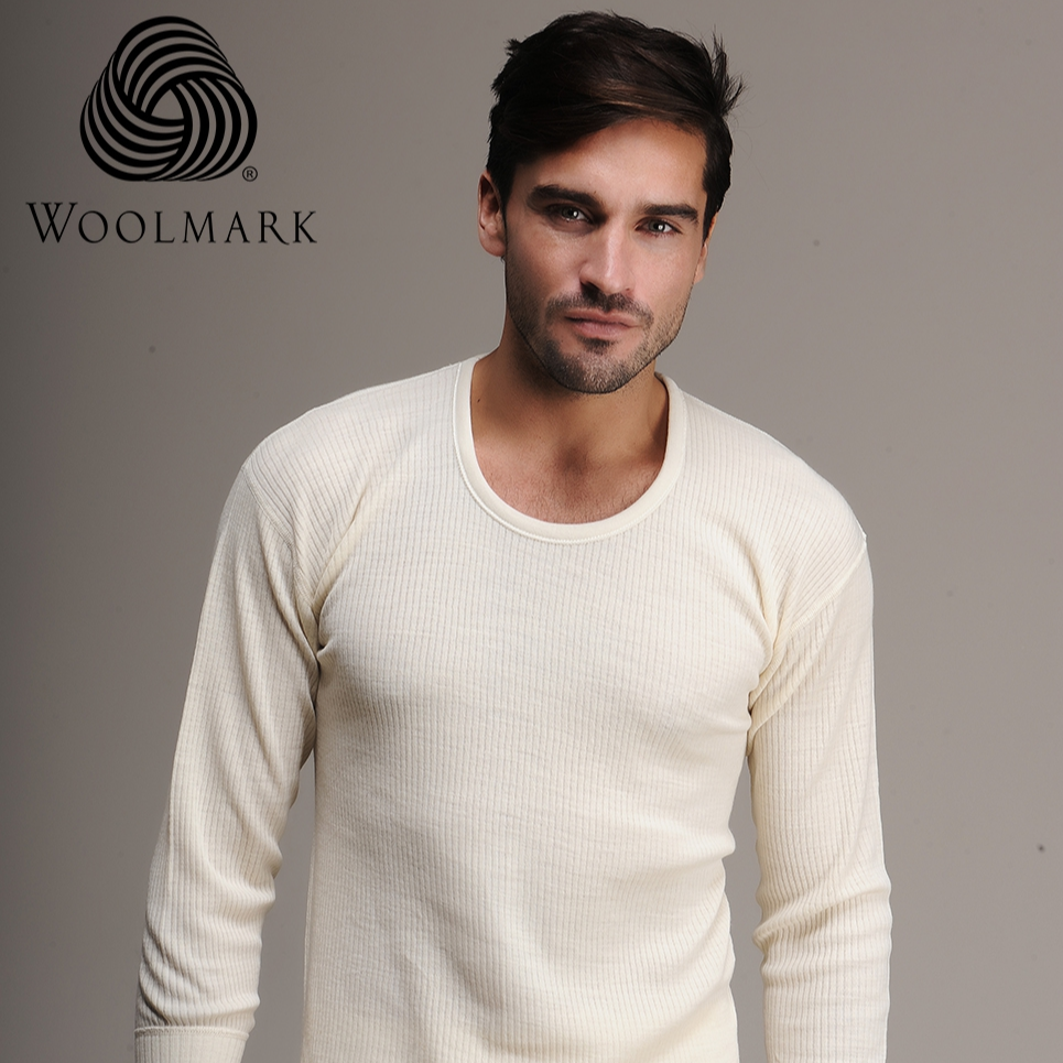 Buy %100 Merino Wool Men Long Sleeve Winter T-Shirt Sleepwear XL (54-56)