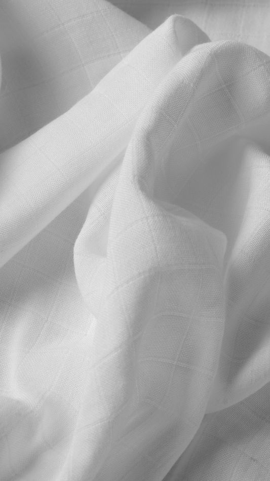 Bamboo and Cotton Blend Checkered Muslin Fabric
