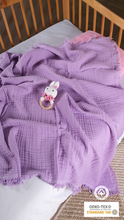 Indlæs billede til gallerivisning Muslin Baby Blanket - Lilac Color
