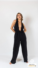Load image into Gallery viewer, Muslin Jumpsuit with Cleavage Black
