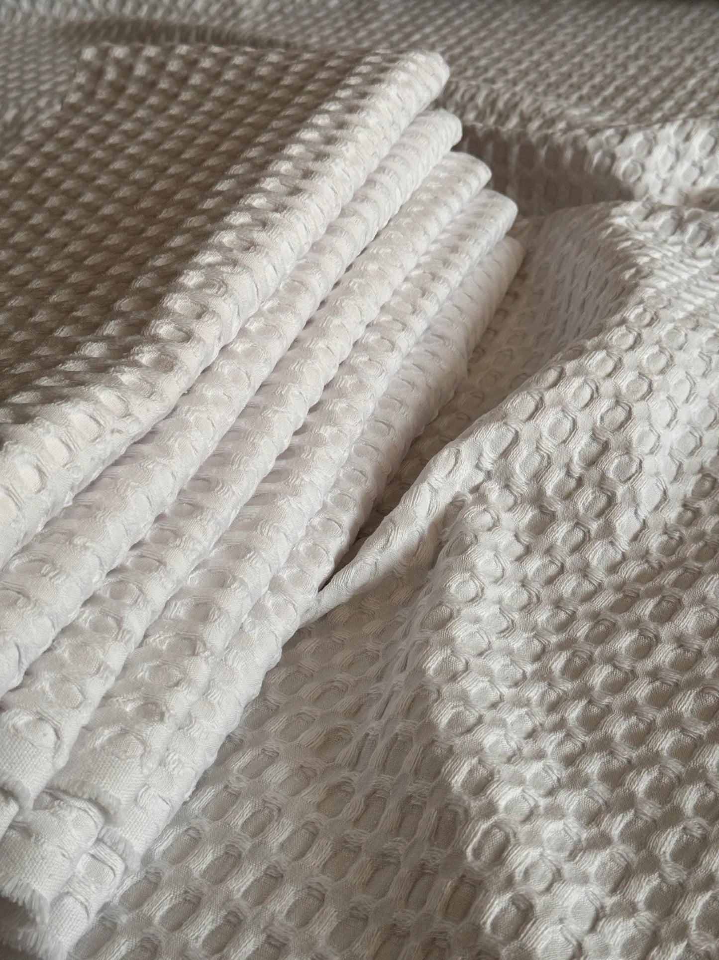 Factory Quality 100%Cotton Waffle Fabric 215GSM Cotton Waffle Knit