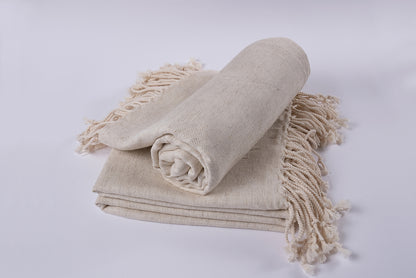 T-4  Undyed Cotton & Linen Peshtemal for Natural Dyeing – Handwoven