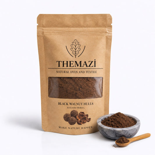 themazi Black Walnut Hull Powder packaging – Juglans nigra natural brown dye for natural dyeing