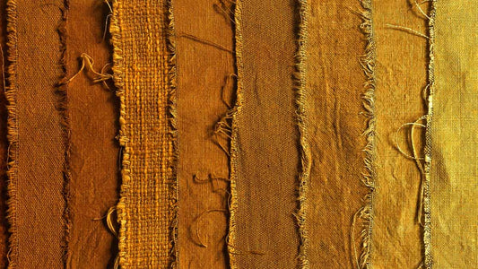 Cotton fabric dyed with buckthorn seeds – warm natural yellow shades