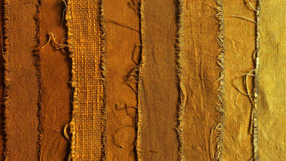 Cotton fabric dyed with buckthorn – warm yellow tone from natural dye