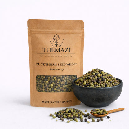TheMazi Buckthorn Seeds (Whole) natural dye – Rhamnus spp. whole seeds packaging
