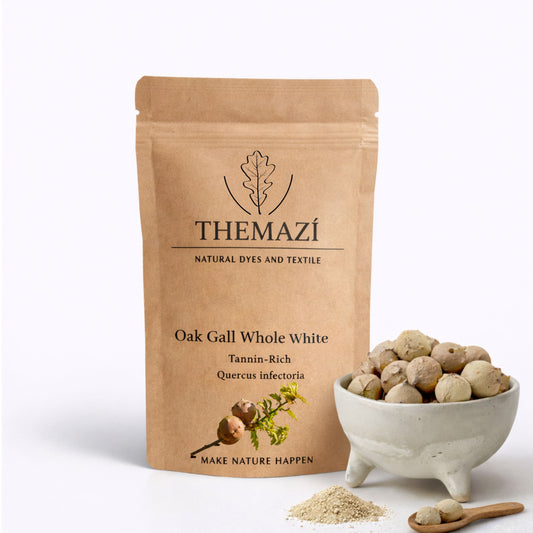 TheMazi White Oak Gallnuts (Whole) packaging – Quercus infectoria tannin