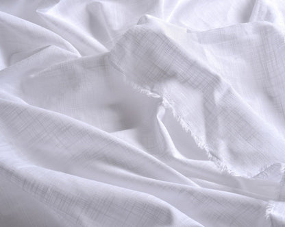 White Cotton Fabric  Sheer Fiber For Dressmaking – themazi
