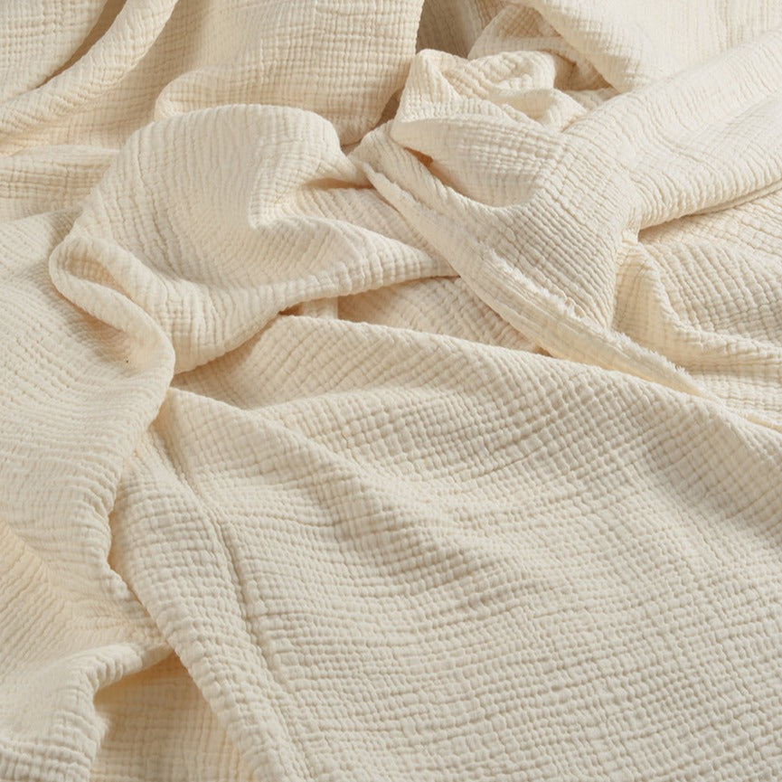 Natural undyed cotton muslin fabric without chemical finishing